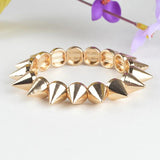 Punk Metal Spikes Elastic Bracelet Rivet Hip Hop Party Jewelry