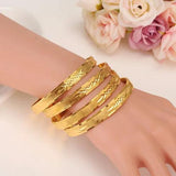 4pcs Dubai Jewelry Bangles For Ethiopian Bridal Bangles