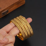 4pcs Dubai Jewelry Bangles For Ethiopian Bridal Bangles