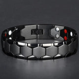 18MM Wide Health Magnet Bracelet Stainless Steel Mens Bracelet