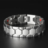 18MM Wide Health Magnet Bracelet Stainless Steel Mens Bracelet