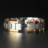 18MM Wide Health Magnet Bracelet Stainless Steel Mens Bracelet