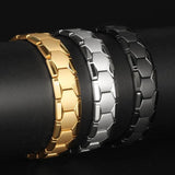 18MM Wide Health Magnet Bracelet Stainless Steel Mens Bracelet
