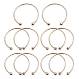 10PCS Silver Bangle Bracelet Cuff Charm Beads DIY Jewelry Women Men