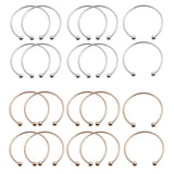 10PCS Silver Bangle Bracelet Cuff Charm Beads DIY Jewelry Women Men
