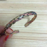Vintage Tibetan Copper Braided Bangle Bracelet Nepal Metal Girls Adjustable