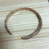 Vintage Tibetan Copper Braided Bangle Bracelet Nepal Metal Girls Adjustable