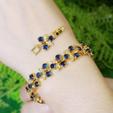 Leaf Indian Yellow Green Zirconia Bracelet Bangle Women Jewelry