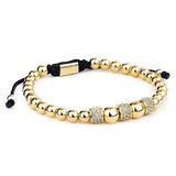 Zircon Hip Hop Bracelets Men Jewelry Cubic Micro Pave CZ Charm Braided
