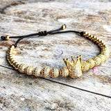 Zircon Hip Hop Bracelets Men Jewelry Cubic Micro Pave CZ Charm Braided