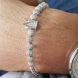 Zircon Hip Hop Bracelets Men Jewelry Cubic Micro Pave CZ Charm Braided