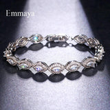 Geometric Multicolor Bracelet With Shining CZ for Female