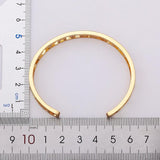 Nidin Classic Zircon Star Cuff Bracelet Women Party Wedding Jewelry