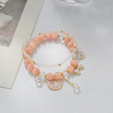 Linna Bell Multilayer Crystal Bracelet Charm Jewelry