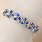 Green CZ Bracelet Bangle 925 Mark Jewelry Costume Adjustable Length