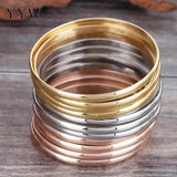 9pcs Stainless Steel DIY Bangle Bracelet Set Expandable Wire Bangles