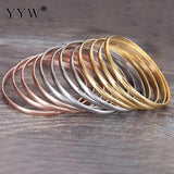 9pcs Stainless Steel DIY Bangle Bracelet Set Expandable Wire Bangles