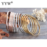 9pcs Stainless Steel DIY Bangle Bracelet Set Expandable Wire Bangles