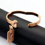 Matching Puzzle Heart Lock Bracelet and Key Pendant Necklace Set
