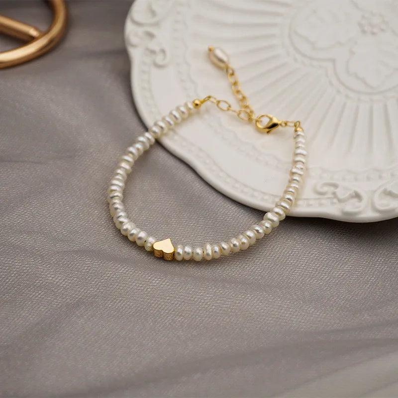 Natural Freshwater Pearl Bracelet for Woman Chain Cuff Bracelet