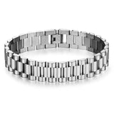 Golden Stainless Steel Watch Chain Style Bracelet Men Women