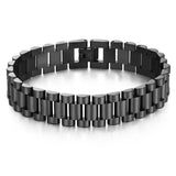 Golden Stainless Steel Watch Chain Style Bracelet Men Women
