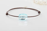 925 Sterling Silver Tag Crystal Bracelet Women Gift