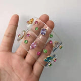 Geometry Acrylic Resin Crystal Bracelet Bangle for Women