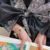 Geometry Acrylic Resin Crystal Bracelet Bangle for Women