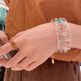 Geometry Acrylic Resin Crystal Bracelet Bangle for Women