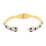 Stainless Steel Crystal Snake Opening Bracelet Bangle