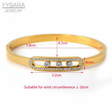 CZ Bangles Stainless Steel Bracelets for Women