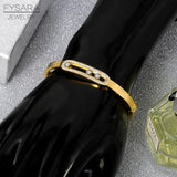 CZ Bangles Stainless Steel Bracelets for Women