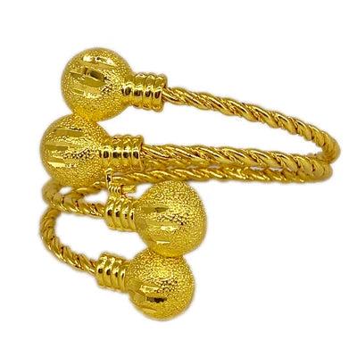 24k Plated Balls Bracelets for Women Arabic Dubai Ethiopian Beads Bracelet