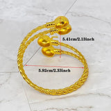 24k Plated Balls Bracelets for Women Arabic Dubai Ethiopian Beads Bracelet