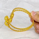 24k Plated Balls Bracelets for Women Arabic Dubai Ethiopian Beads Bracelet