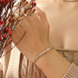 Waterproof Zircon Bracelet for Women Stainless Steel