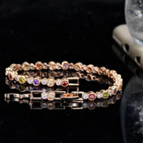 Cubic Zirconia Crystal Chain Bracelet for Women