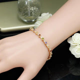Cubic Zirconia Crystal Chain Bracelet for Women