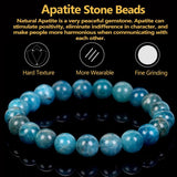 Natural Stone Bracelet Apatites Beads Jewelry Gift Men Women 6 8 mm