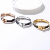 Stainless Steel Spring Clasp Bangle Bracelet Rose Border Wedding Jewelry Gift