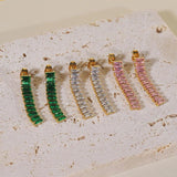 High End PVD Green Clear Pink Crystal Pave Bracelet Tarnish