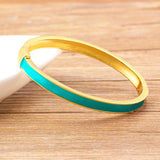 Nidin Light Candy Geometric Enamel Bangle for Women