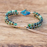 4mm Beads Fatima Hands Charm Bracelets African Jasper String Braided Bracelets