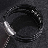 FORTAFY Braided Leather Wrap Bracelet for Men FR1140