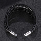 FORTAFY Braided Leather Wrap Bracelet for Men FR1140