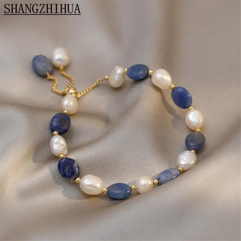 Baroque Stone Natural Pearl Bracelet Wedding Girl Accessories