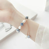 Baroque Stone Natural Pearl Bracelet Wedding Girl Accessories