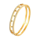 Crystal Hollow Stainless Steel Bracelet for Women