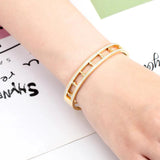 Crystal Hollow Stainless Steel Bracelet for Women